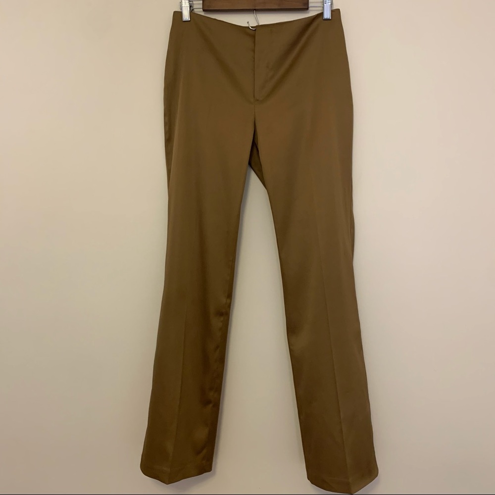 VTG caramel color satin bootleg pants by A. Byer